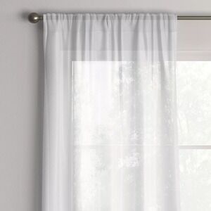 ⚡️1 pc Sheer Crinkle Window Curtain Panel‎ White - Room Essentials 40"W x 63"L